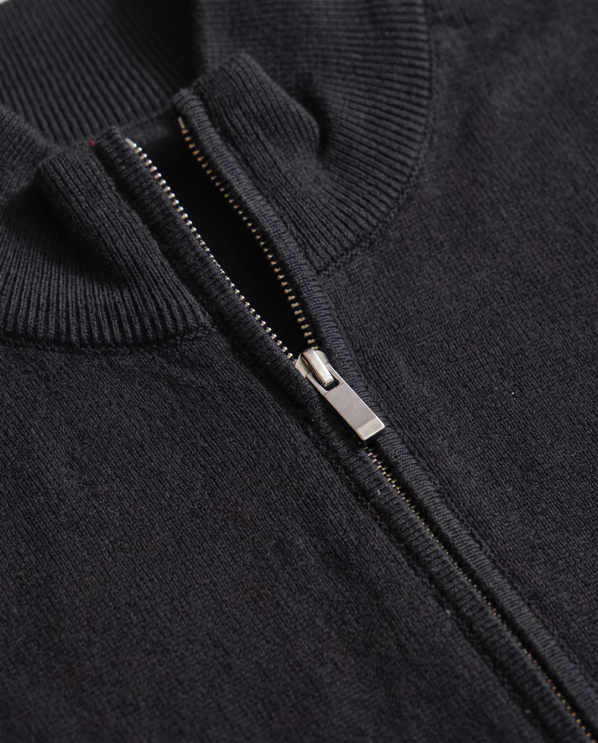 Zemax Full-Zip Džemper Crni - fotografija 10