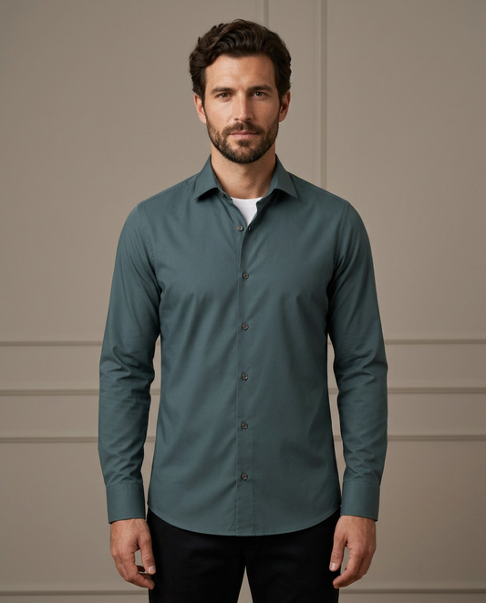 Zemax Oxford Košulja Maslinastozelena - na modelu