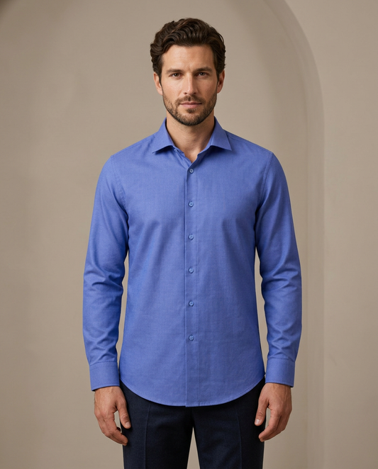 Zemax Oxford Košulja Plavoteget - na modelu