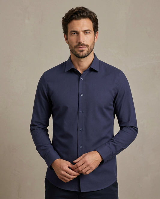 Zemax Oxford Košulja Tamnoteget - na modelu