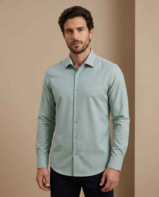 Zemax Oxford Košulja Maslinasta - na modelu