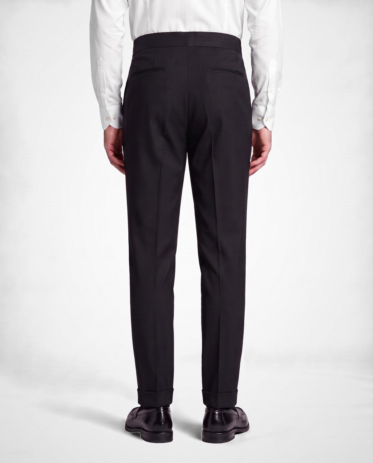 Zemax Pantalone Falte Kopča – Crna – zadnja strana