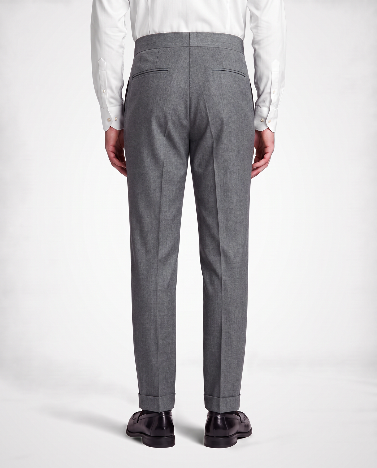 Zemax Pantalone Falte Kopča – Siva – zadnja strana