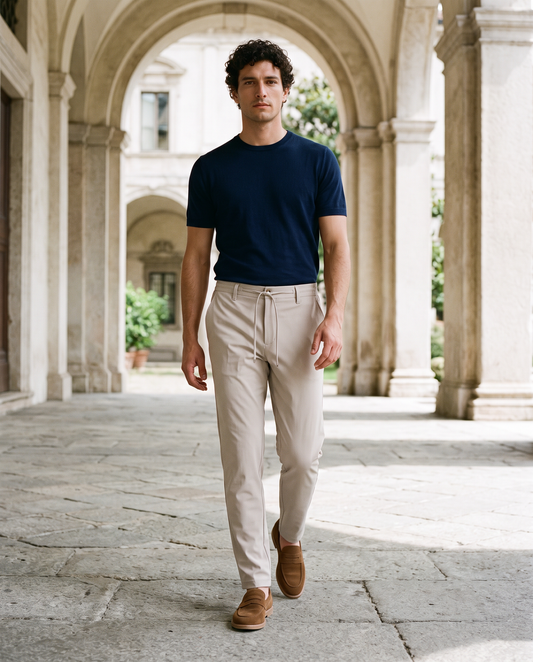 Zemax Pantalone Učkur – Bež – na modelu