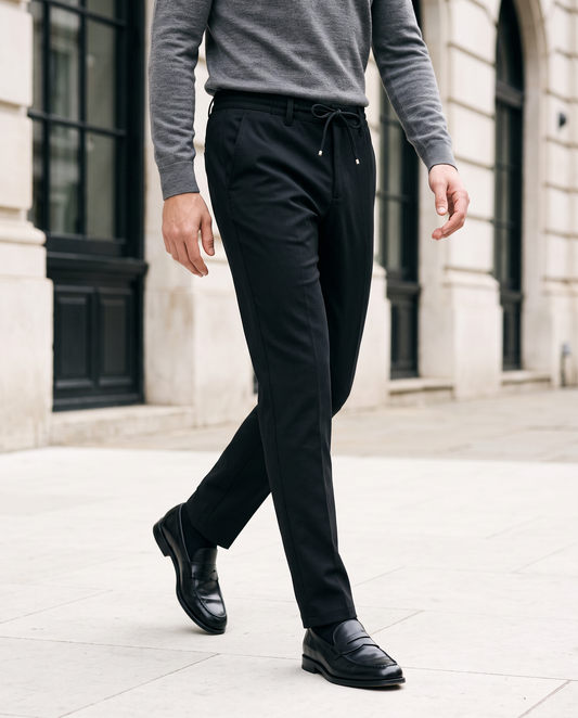 Zemax Pantalone Učkur Elastik – Crna – na modelu