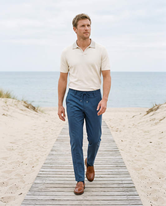 Zemax Pantalone Učkur Elastik – Plava – na modelu