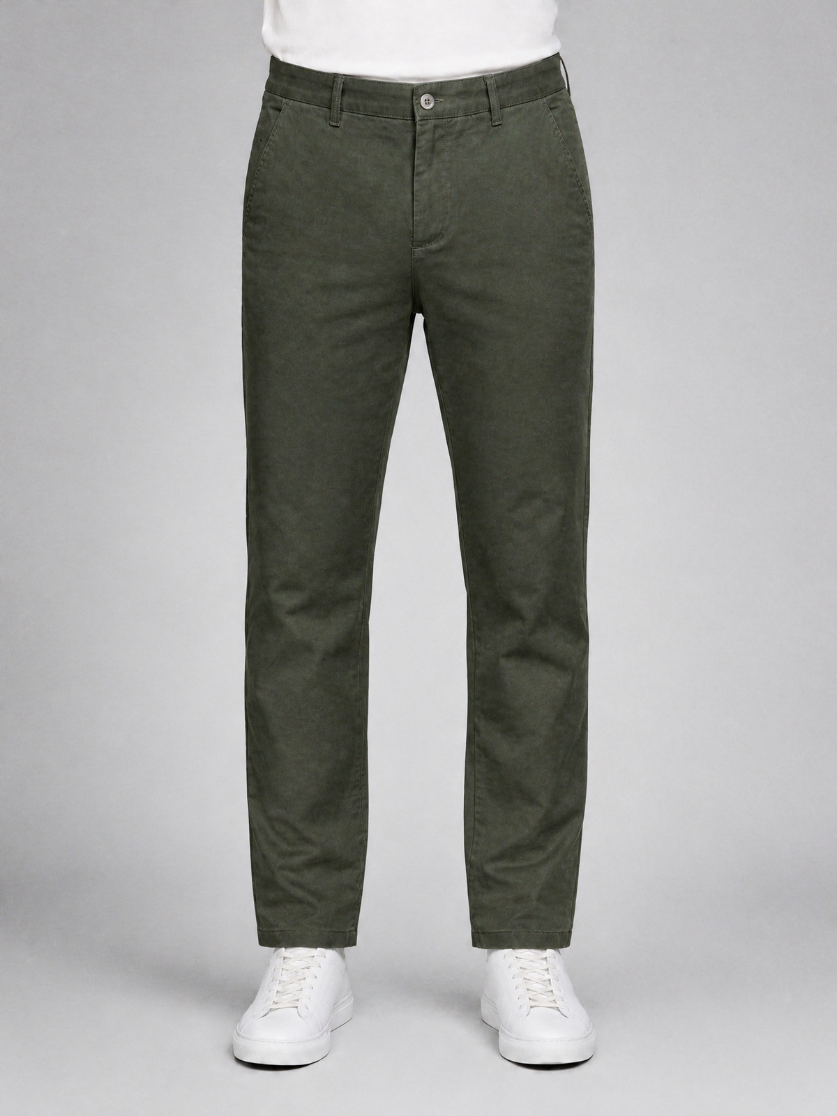 Zemax Pantalone Chino – Maslinasta – prednja strana