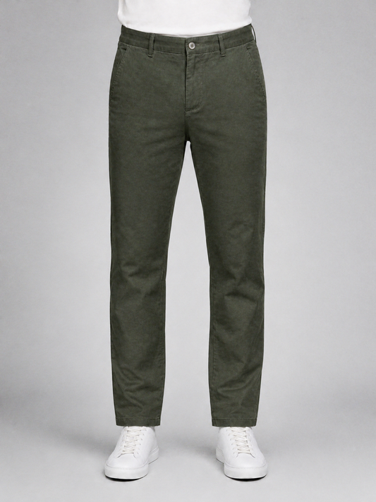 Zemax Pantalone Chino – Maslinasta – prednja strana