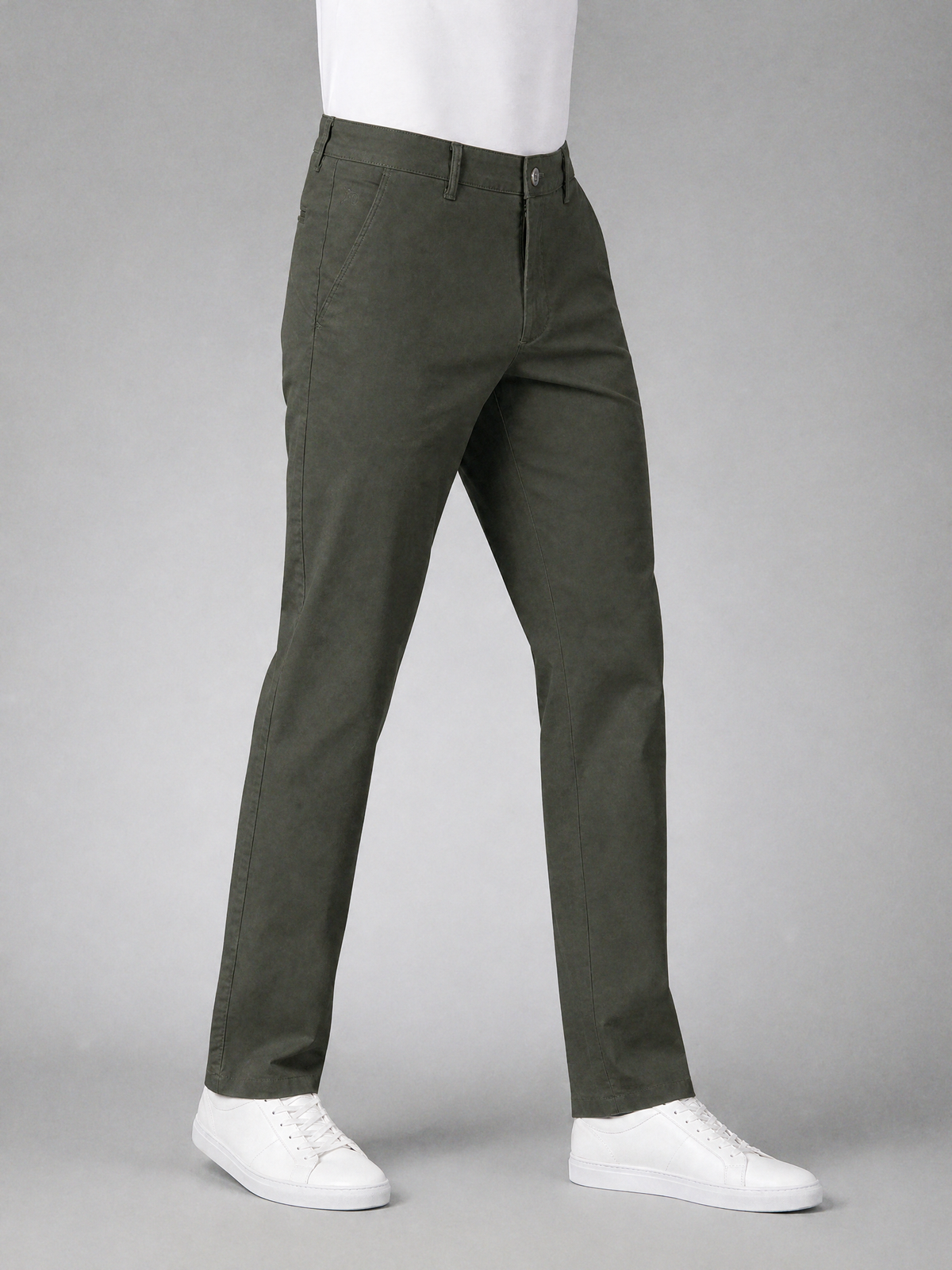 Zemax Pantalone Chino – Maslinasta – bočni prikaz