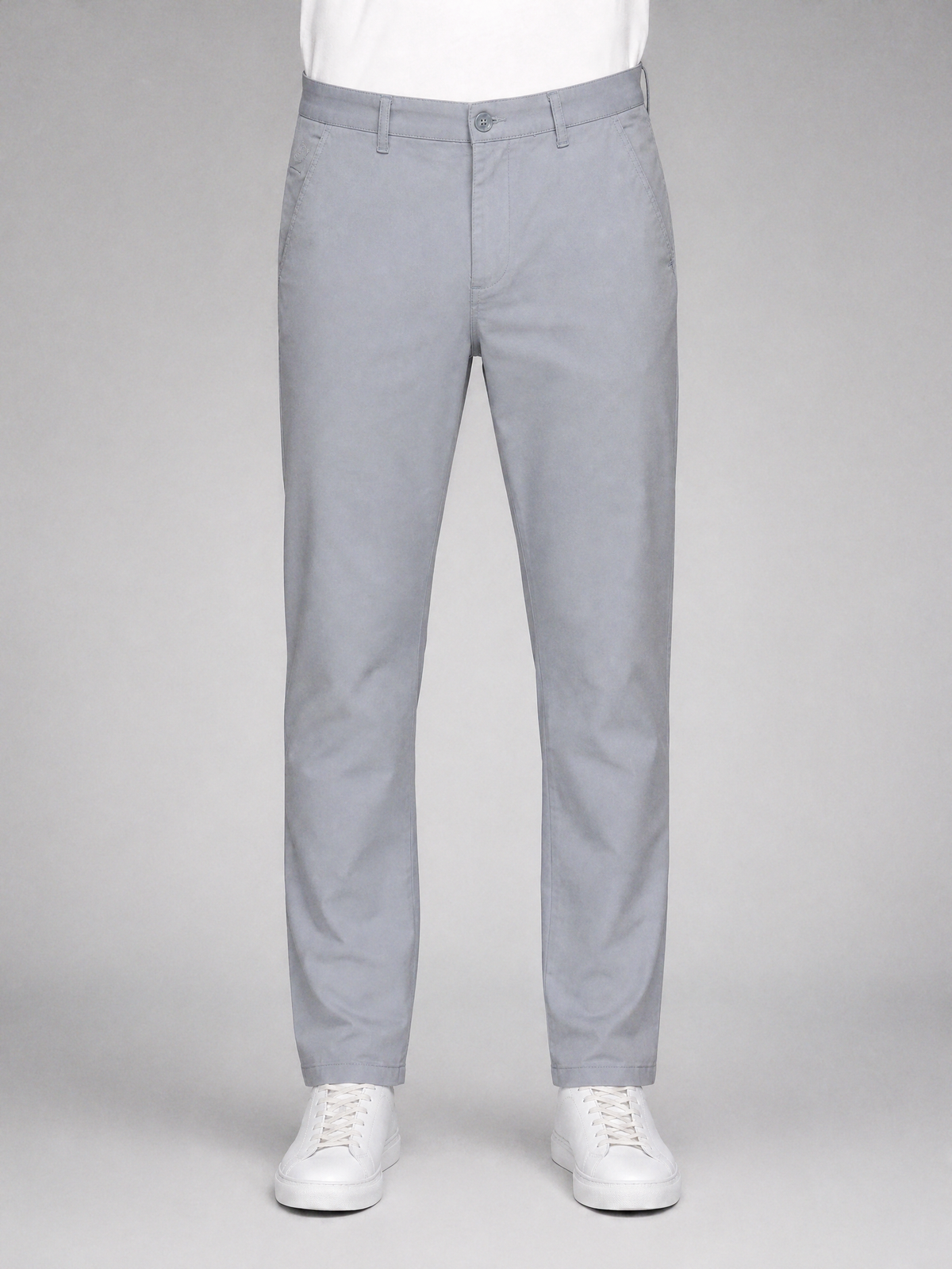 Zemax Pantalone Chino – Svetlosiva – prednja strana