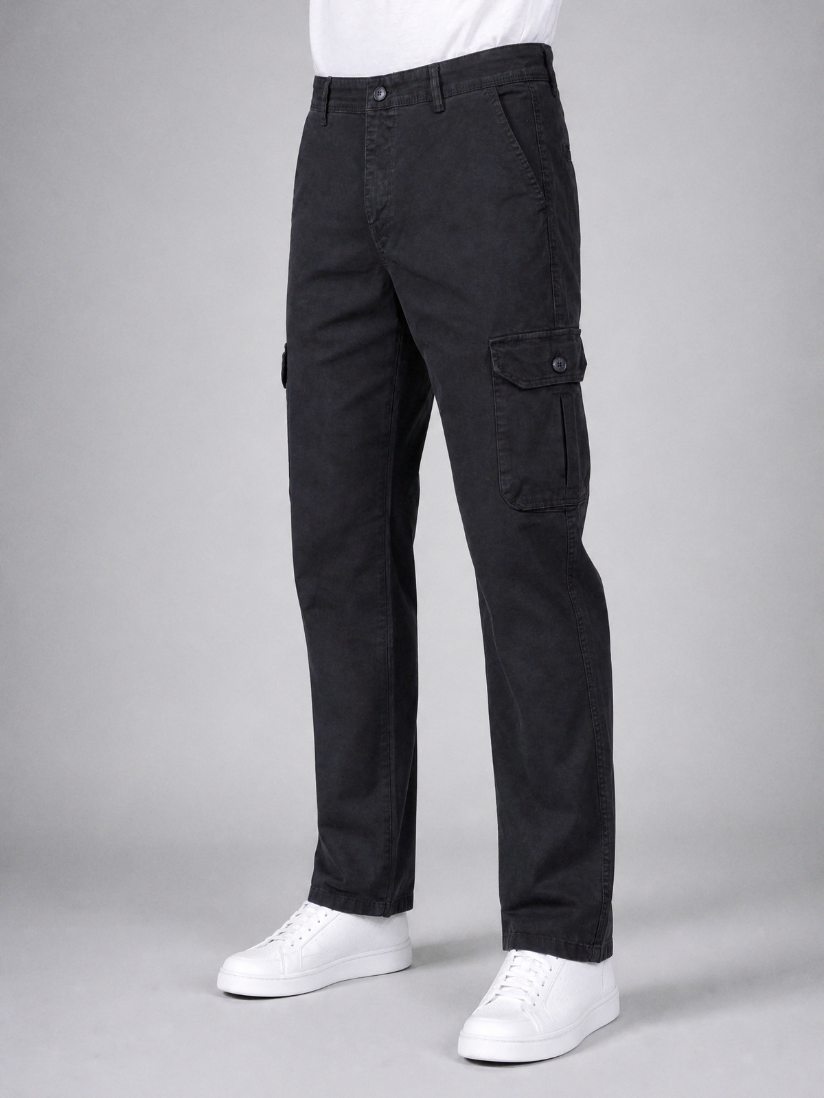 Zemax Džeparice Kargo Ravne – Crna – bočni prikaz
