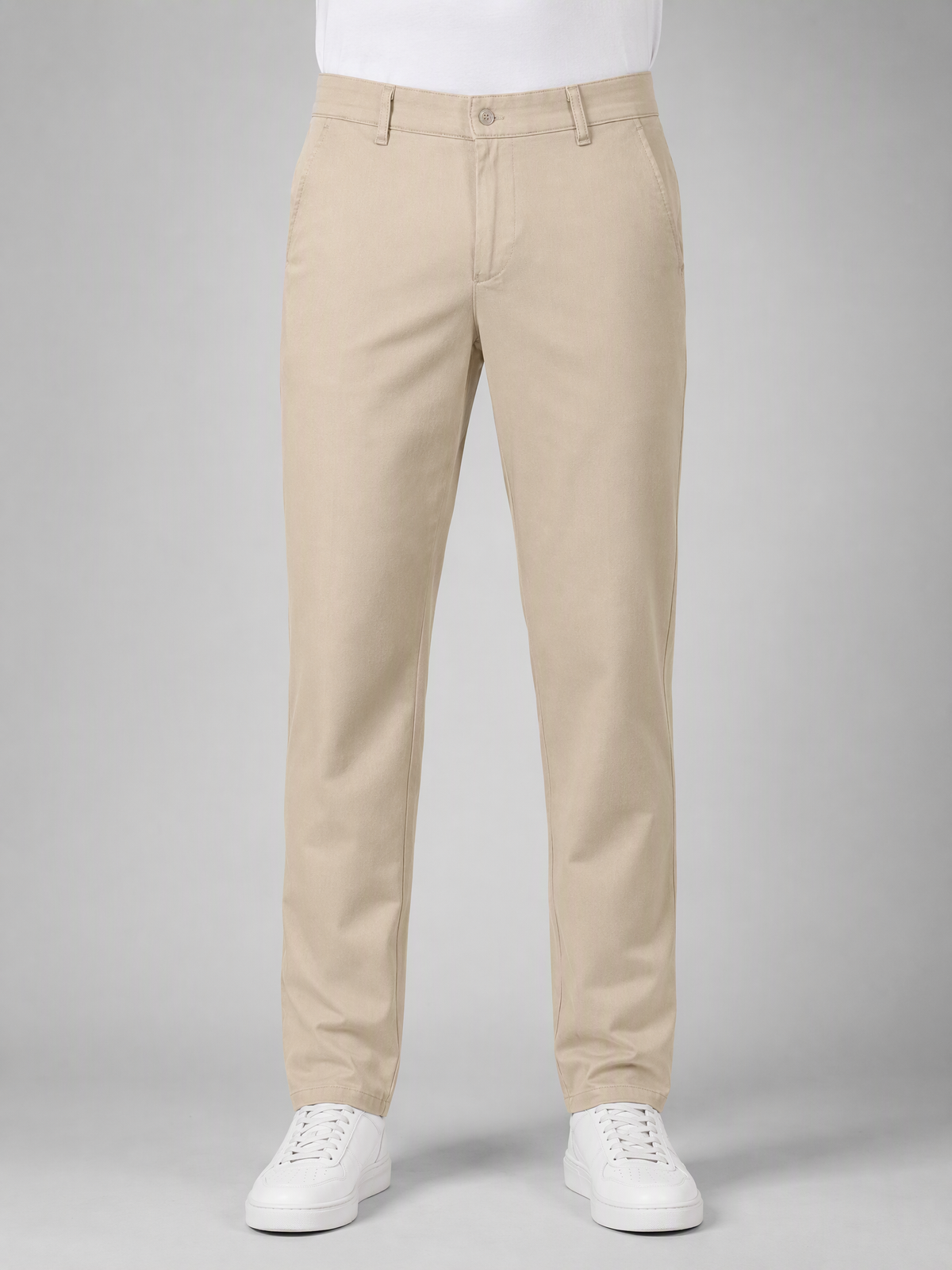 Zemax Pantalone Klasične – Krem – prednja strana