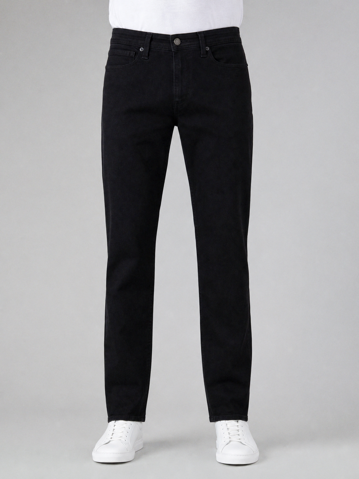 Zemax Pantalone Pet Džepova – Crna – prednja strana