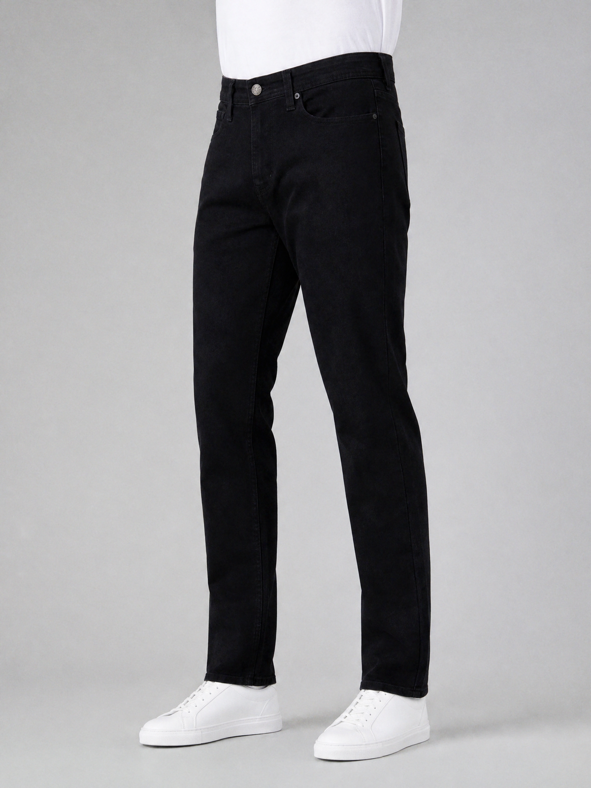 Zemax Pantalone Pet Džepova – Crna – bočni prikaz