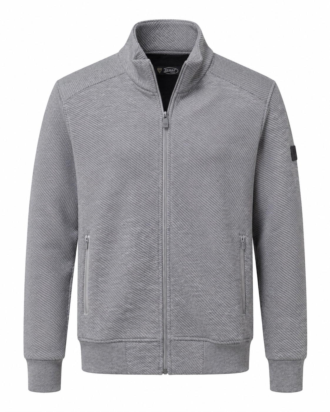 Zemax Teksturirana Zip Jakna Svetlosiva – GHOST prikaz