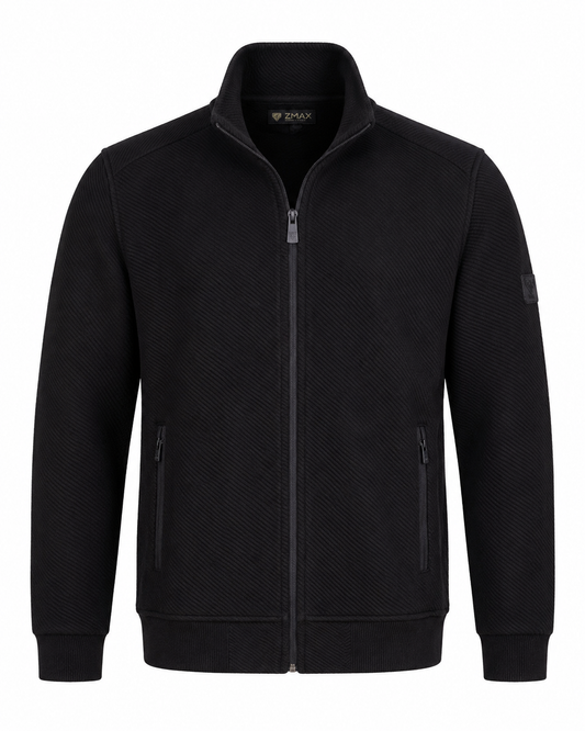 Zemax Teksturirana Zip Jakna Crna – GHOST prikaz