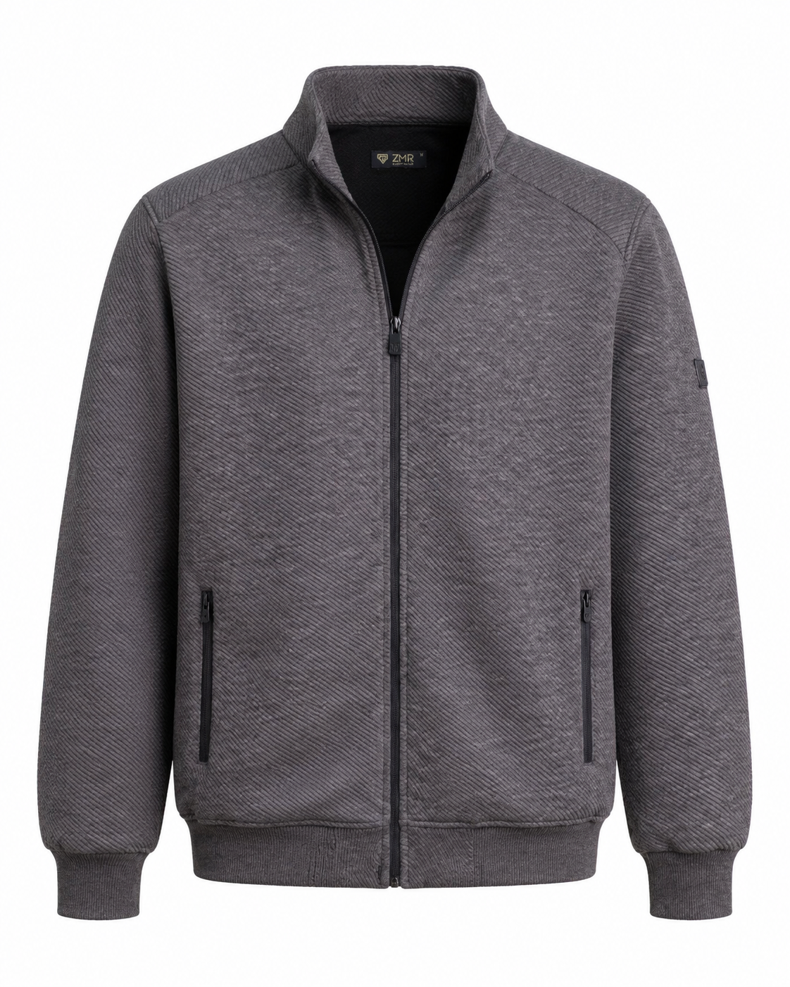 Zemax Teksturirana Zip Jakna Tamnosiva – GHOST prikaz