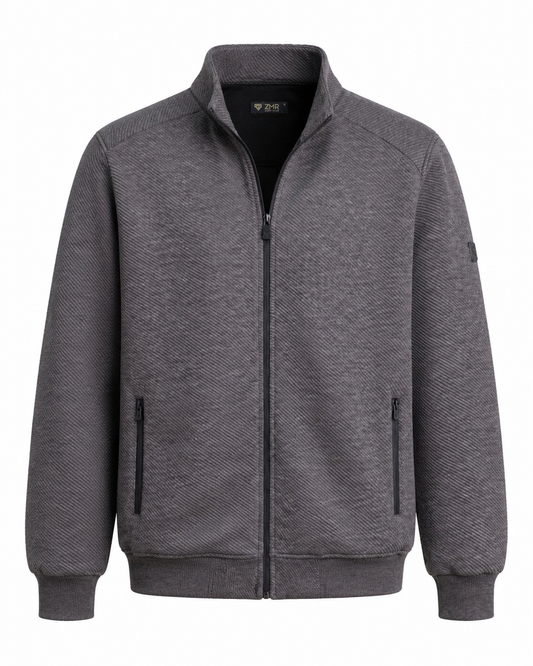 Zemax Teksturirana Zip Jakna Tamnosiva – GHOST prikaz