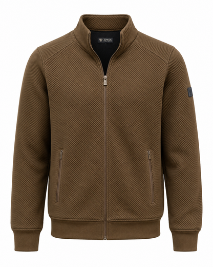 Zemax Teksturirana Zip Jakna Braon – GHOST prikaz