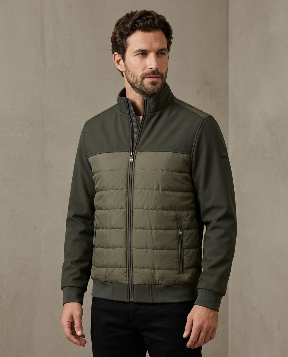 Zemax Bomber Jakna Maslinasta - na modelu