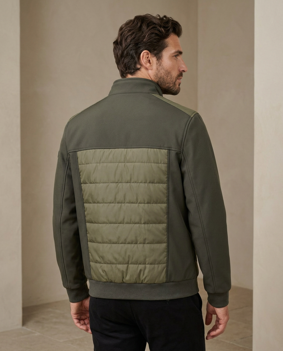 Zemax Bomber Jakna Maslinasta - na modelu