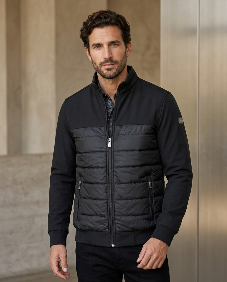 Zemax Bomber Jakna Crna - na modelu