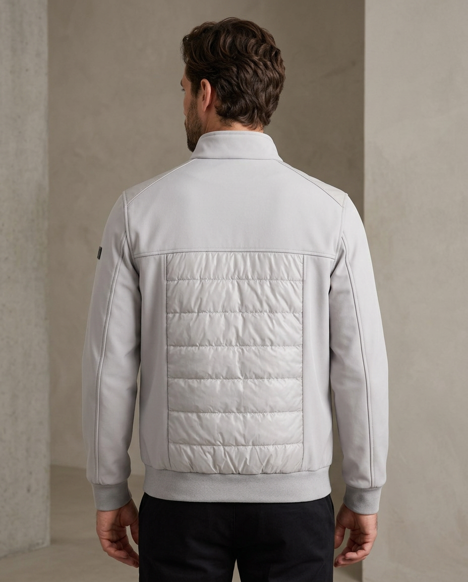 Zemax Bomber Jakna Svetlosiva - na modelu