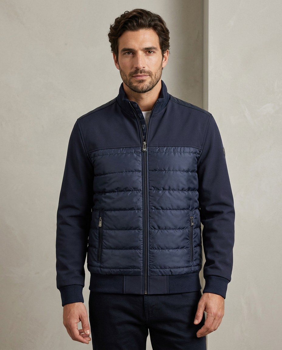 Zemax Bomber Jakna Teget - na modelu