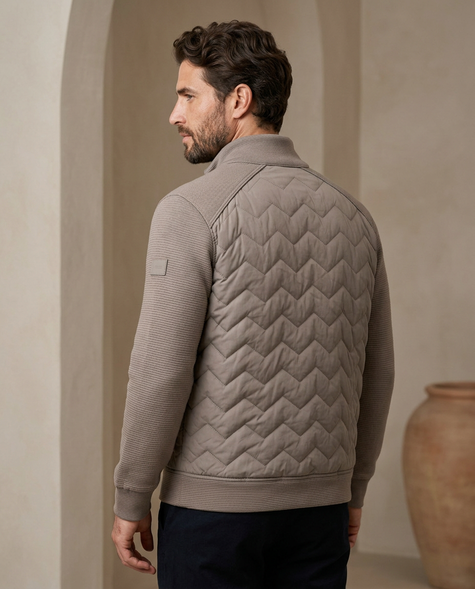 Zemax Hibridna Jakna Taupe - na modelu