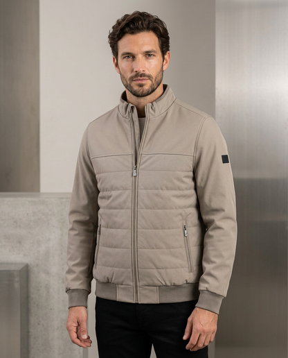 Zemax Bomber Jakna Bež - na modelu