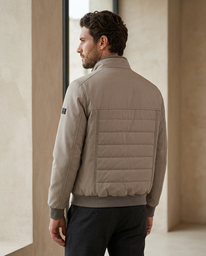 Zemax Bomber Jakna Bež - na modelu