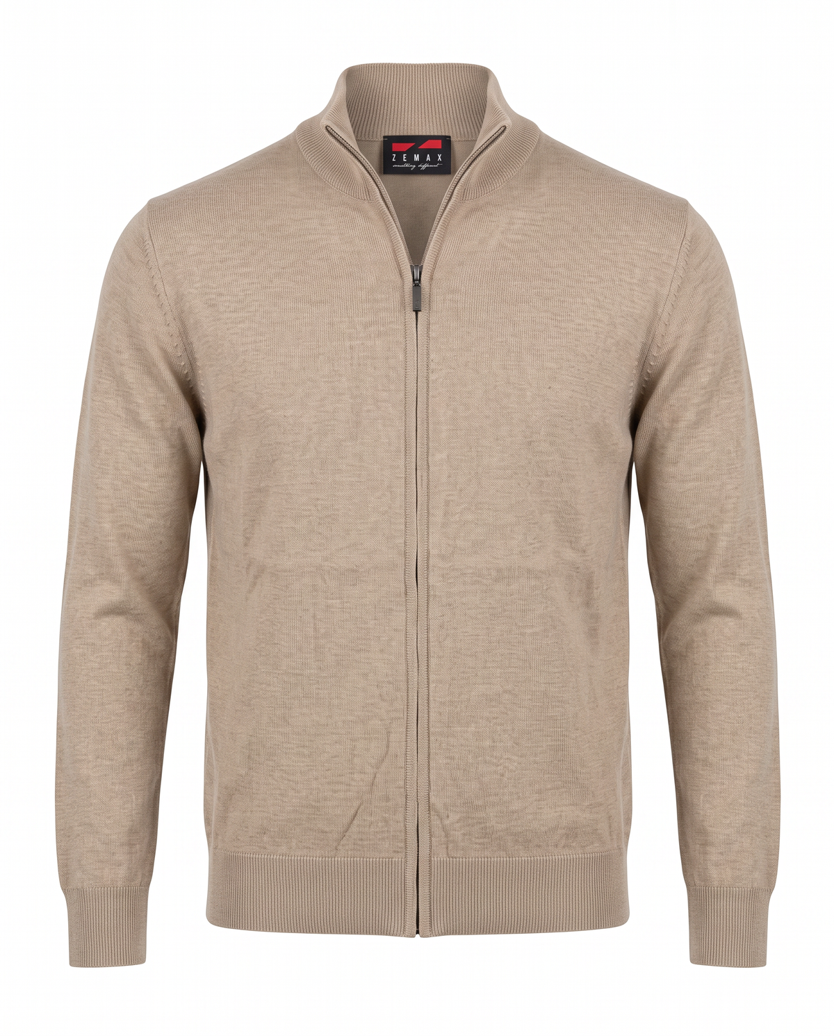 Zemax Full-Zip Džemper Bež - fotografija 1