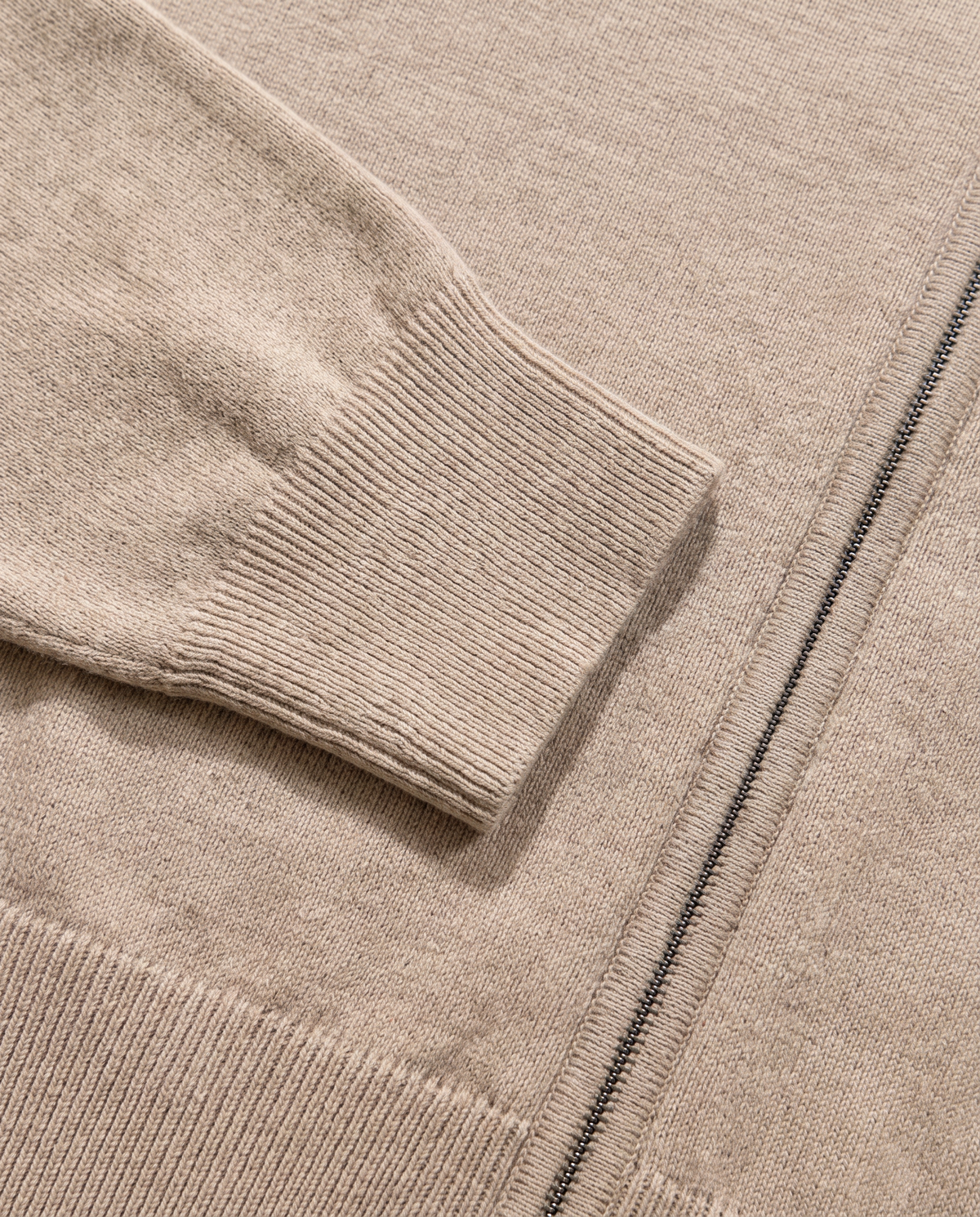 Zemax Full-Zip Džemper Bež - fotografija 5