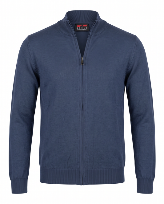 Zemax Full-Zip Džemper Plavi - fotografija 1