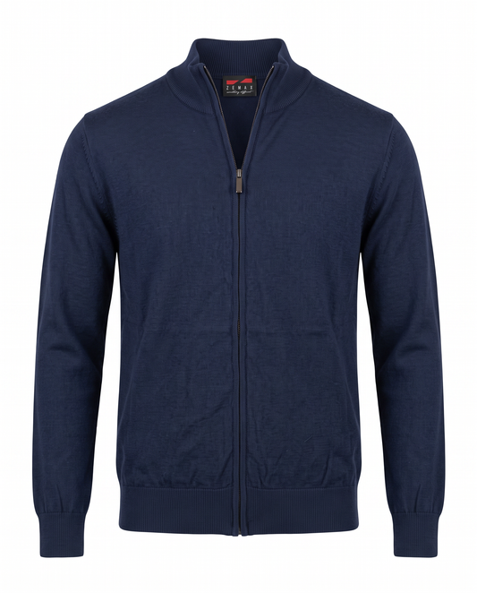 Zemax Full-Zip Džemper Teget - fotografija 2