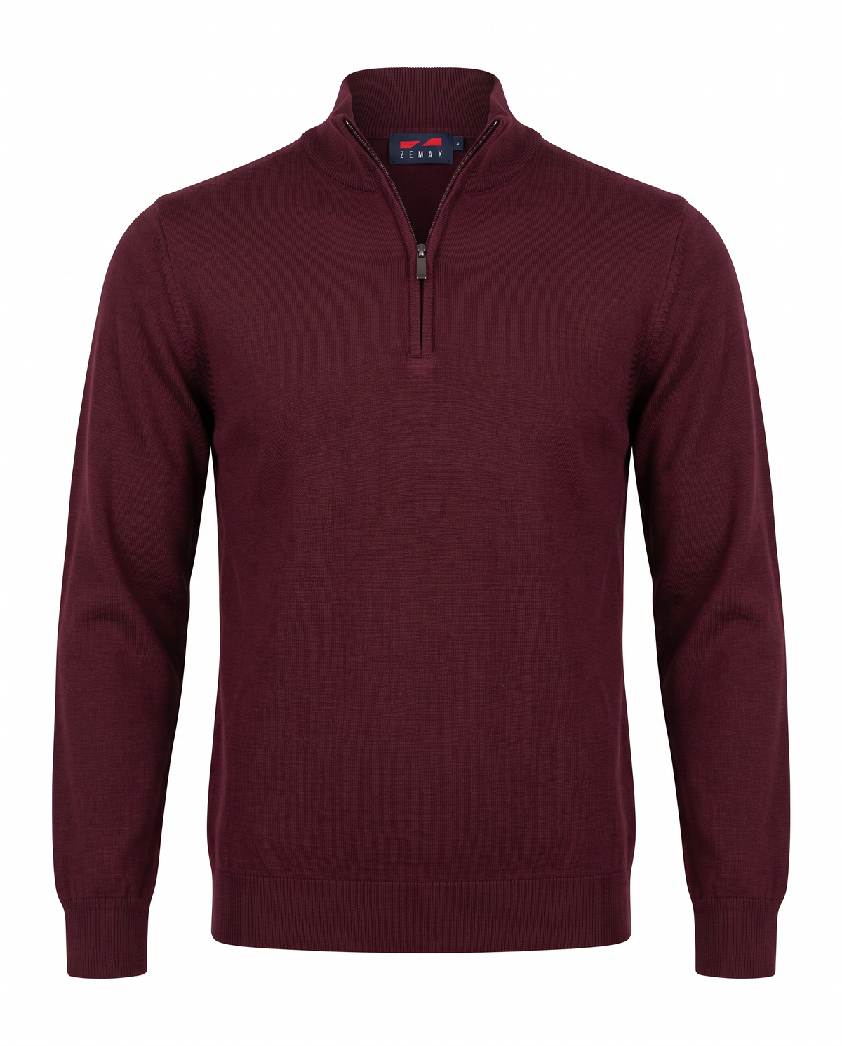 Zemax Half-Zip Džemper Bordo - fotografija 1