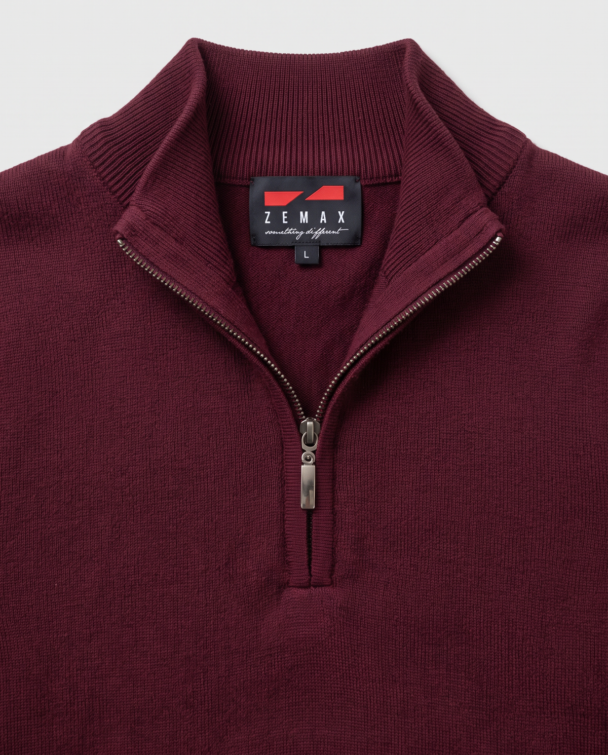 Zemax Half-Zip Džemper Bordo - fotografija 4