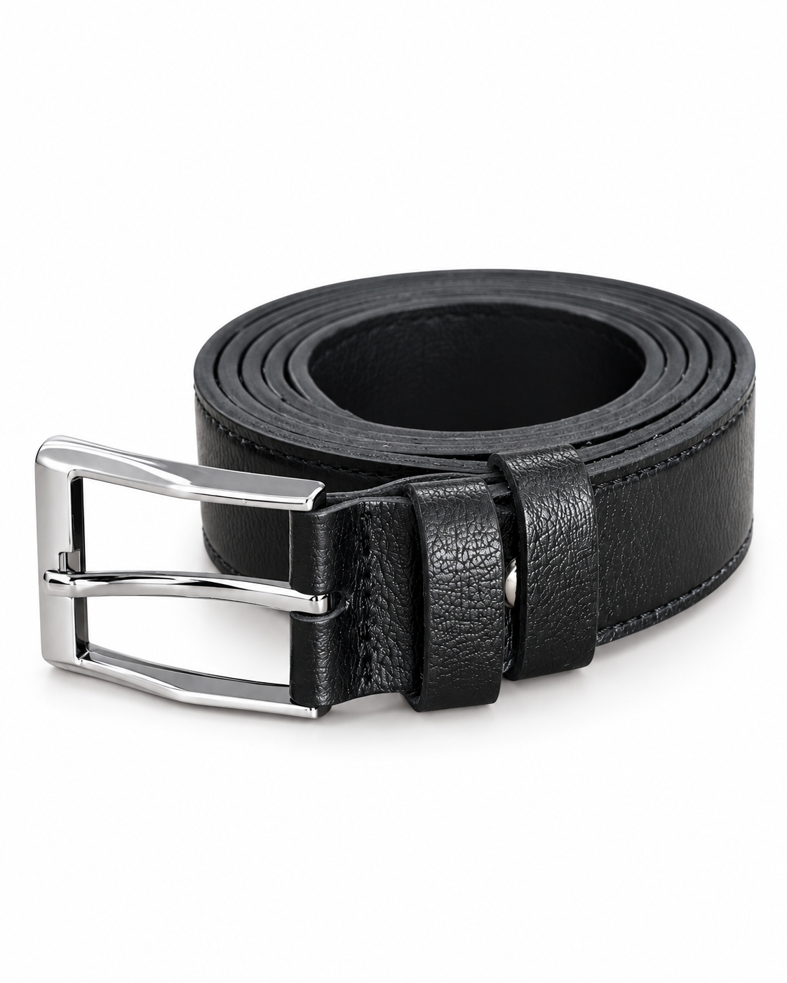 Zemax klasični kaiš sa srebrnom kopčom – Crna