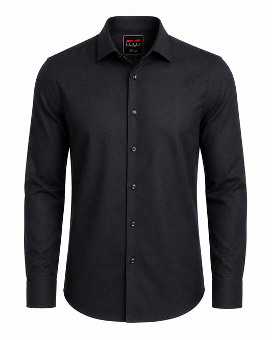Zemax Oxford Košulja Crna - ghost