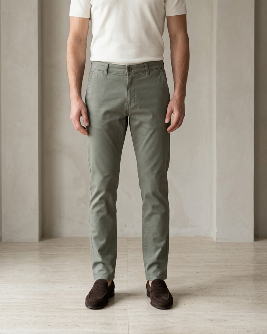 Zemax Pantalone 2626 Maslinasta – prednja strana