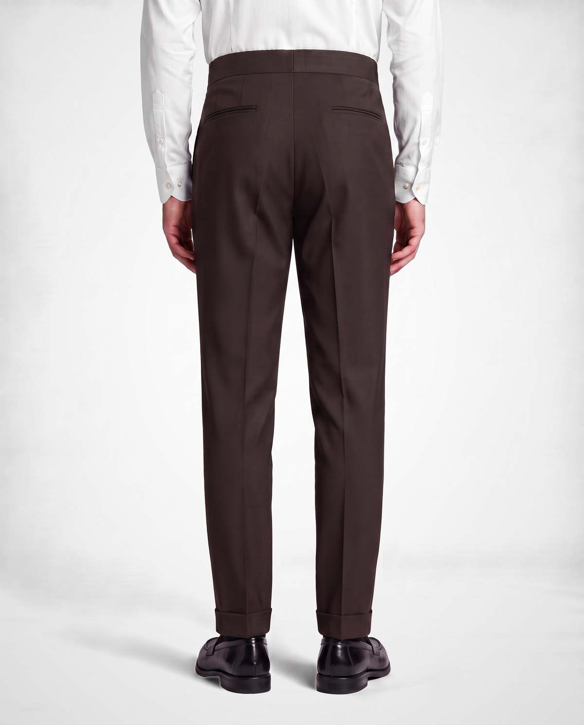 Zemax Pantalone Falte Kopča – Braon – zadnja strana