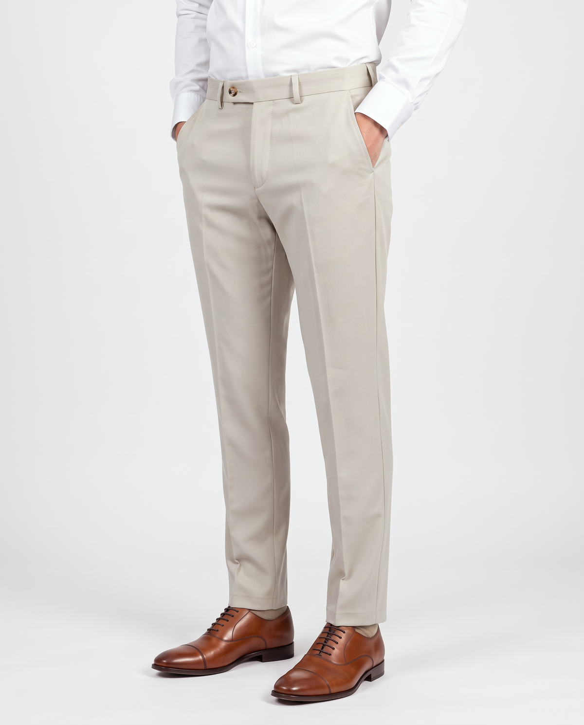 Zemax Pantalone Klasične – Bež – bočni prikaz