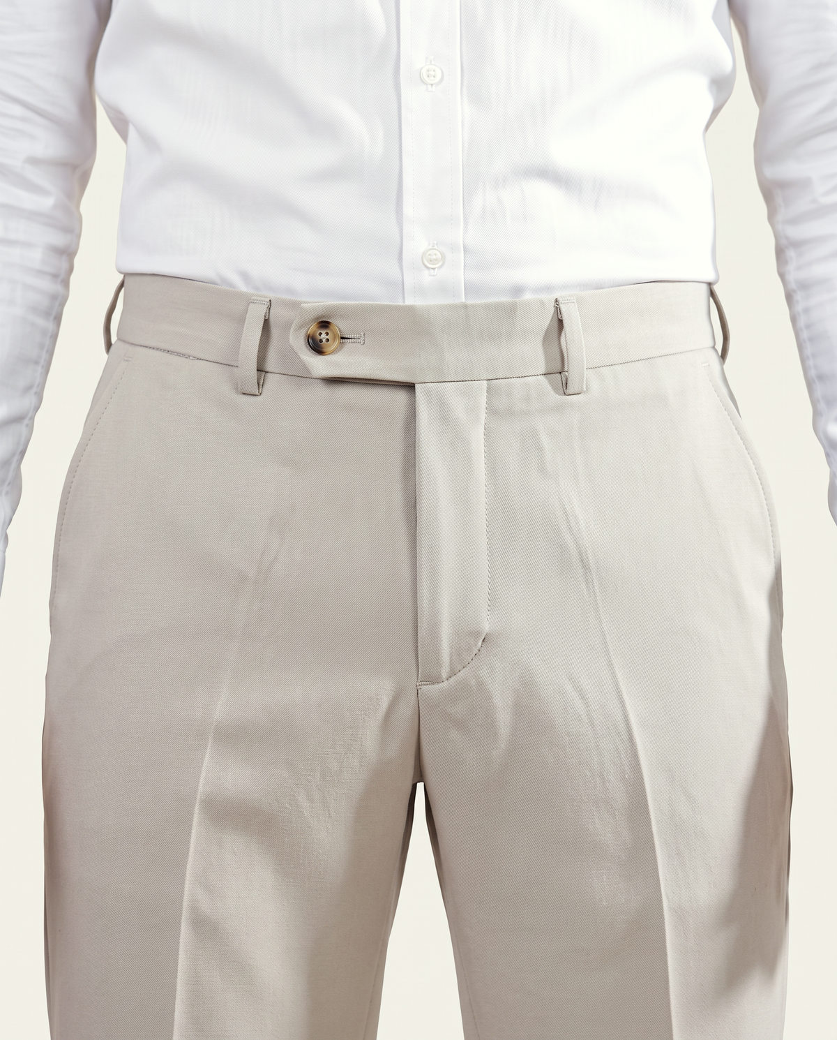 Zemax Pantalone Klasične – Bež – detalj