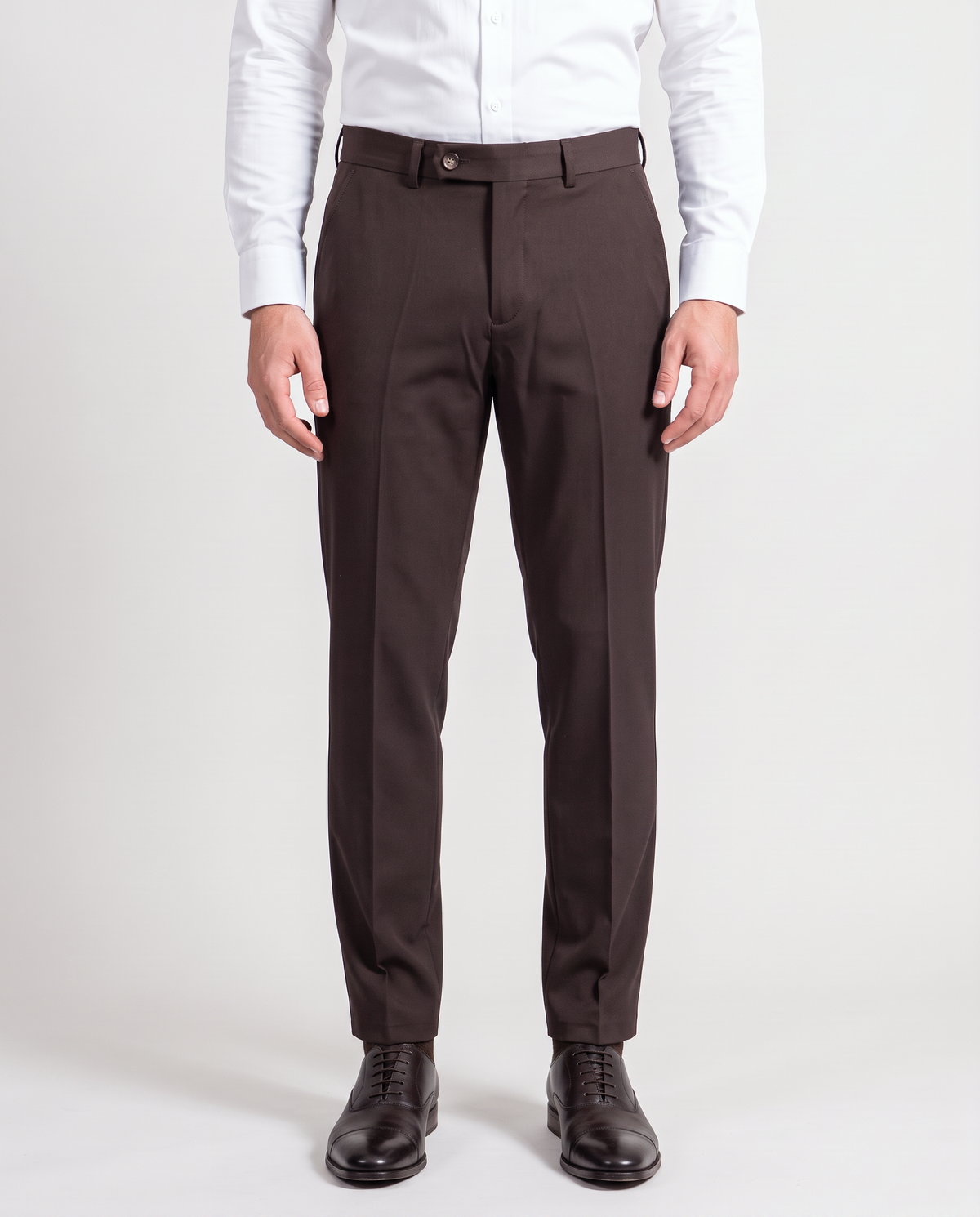 Zemax Pantalone Klasične – Braon – prednja strana