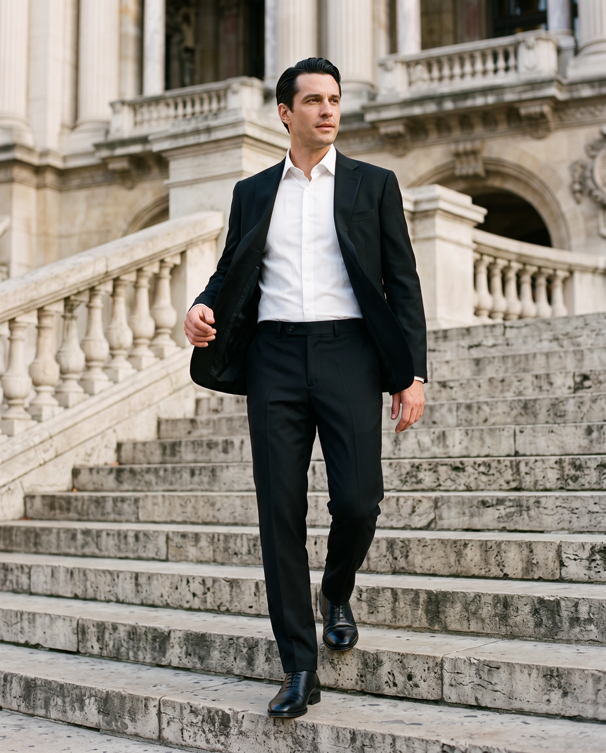 Zemax Pantalone Klasične – Crna – na modelu