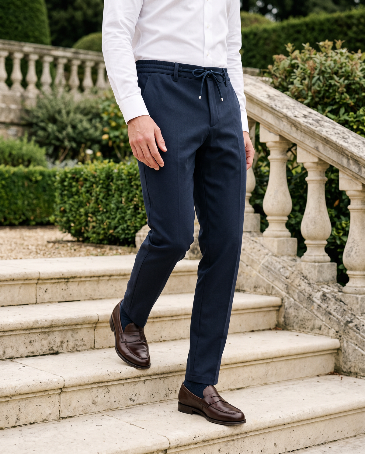Zemax Pantalone Učkur Elastik – Teget – na modelu