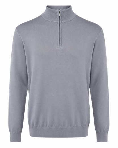 Zemax Half-Zip Džemper Sivi - fotografija 1